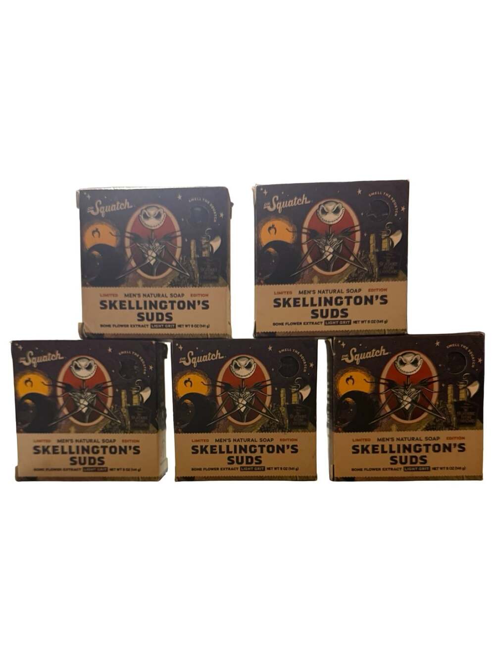 Dr. Squatch Skellington's Suds Soap 5 Pack Limited Nightmare Before Christmas